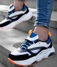 Mens Sneakers - White Blue - DS.MJ1838