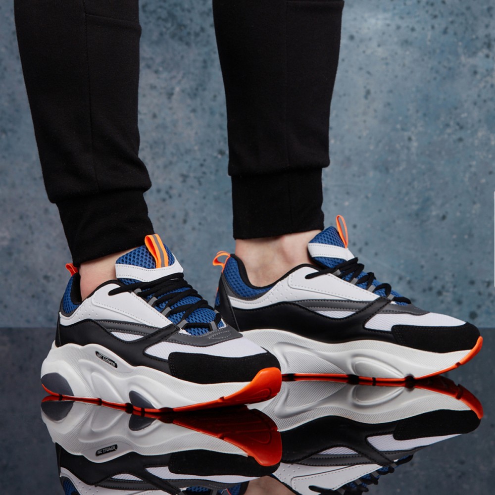 Mens Sneakers - White Blue - DS.MJ1838