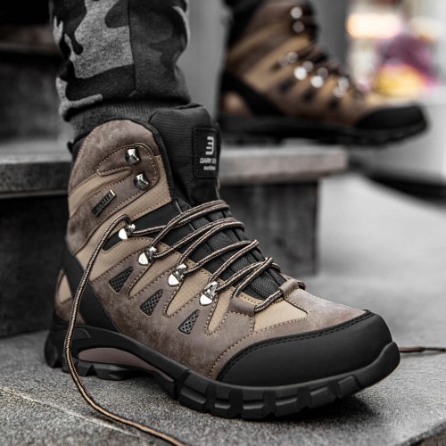 Unisex Hiking Boots - Black Brown - DS.1633
