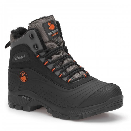 Unisex Hiking Boots - Black Gray Orange - DS.1918