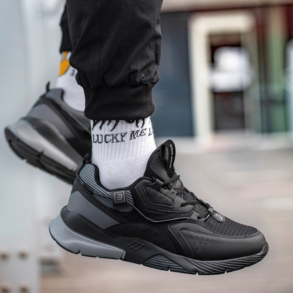 Mens Sneakers - Black Dark Gray - DS3.1205