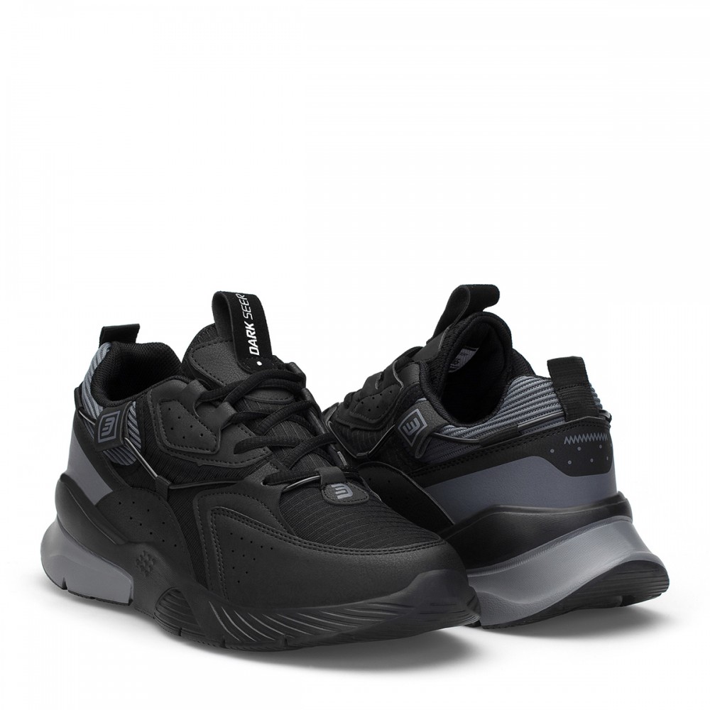 Mens Sneakers - Black Dark Gray - DS3.1205