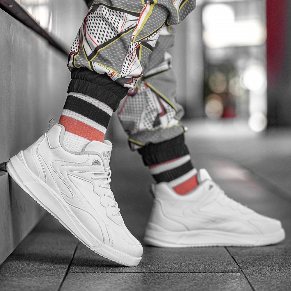 Mens High Top Sneakers - White - DS3.1204