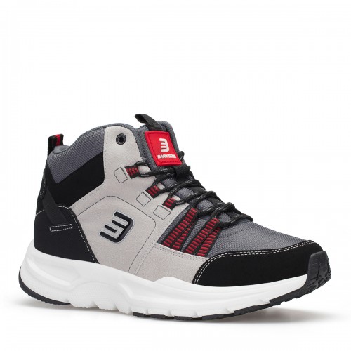 Men's High Top Sneakers -Gray Black - DS3.1258