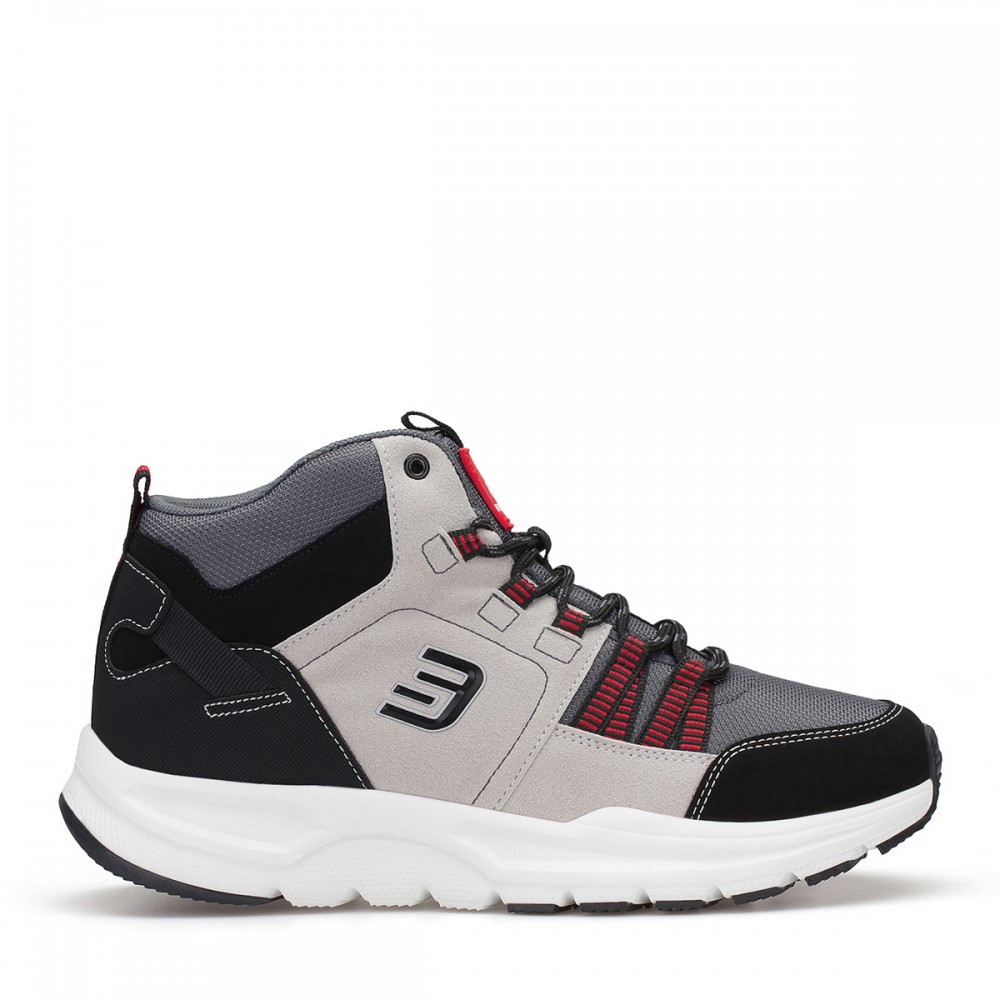 Men's High Top Sneakers -Gray Black - DS3.1258