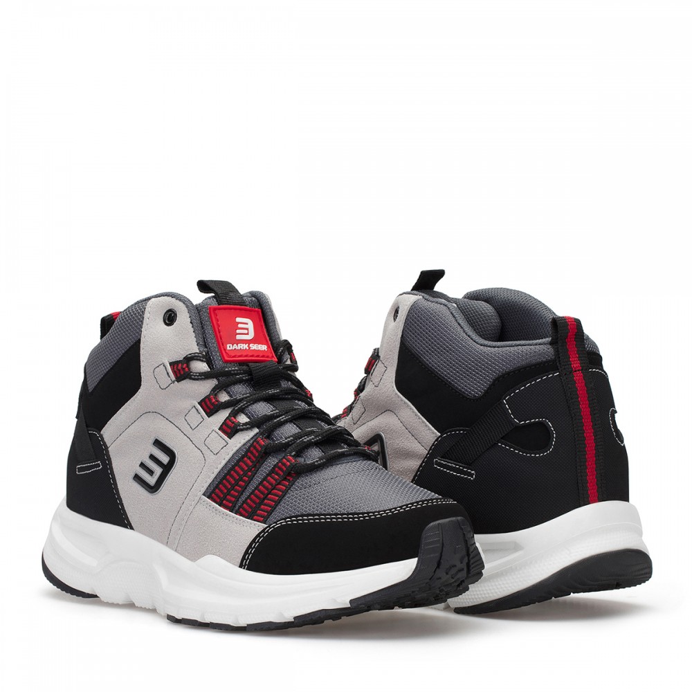 Men's High Top Sneakers -Gray Black - DS3.1258