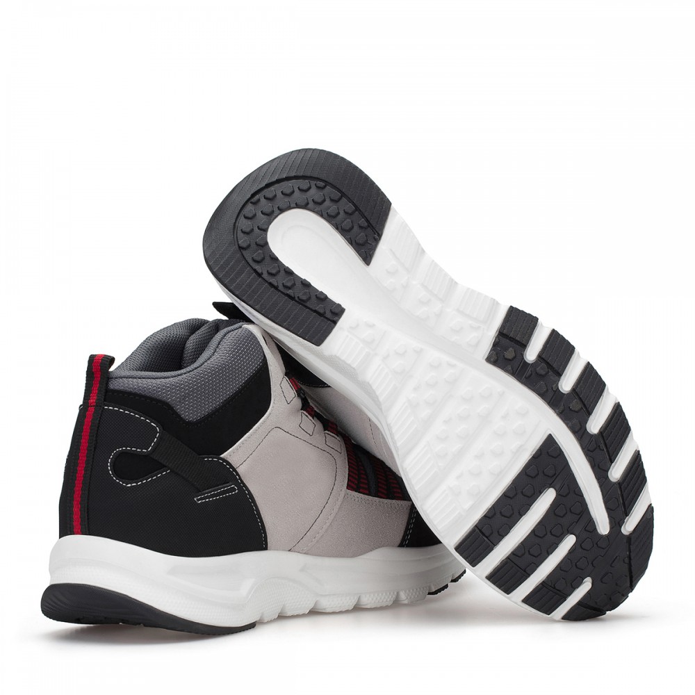 Men's High Top Sneakers -Gray Black - DS3.1258