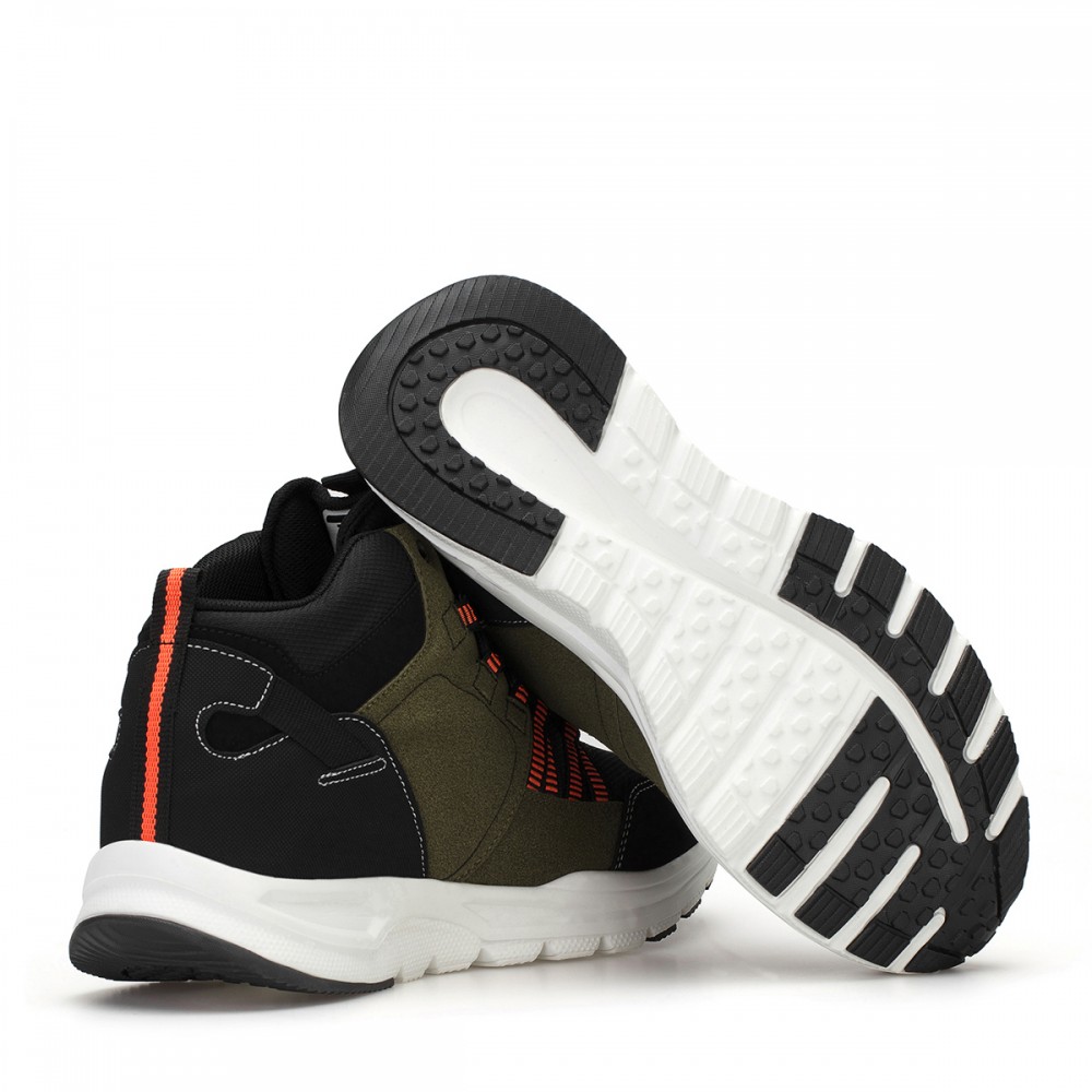 Men's High Top Sneakers - Black Khaki Orange - DS3.1258
