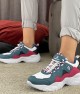 Women's Sneakers - White Blue - DS3.5100