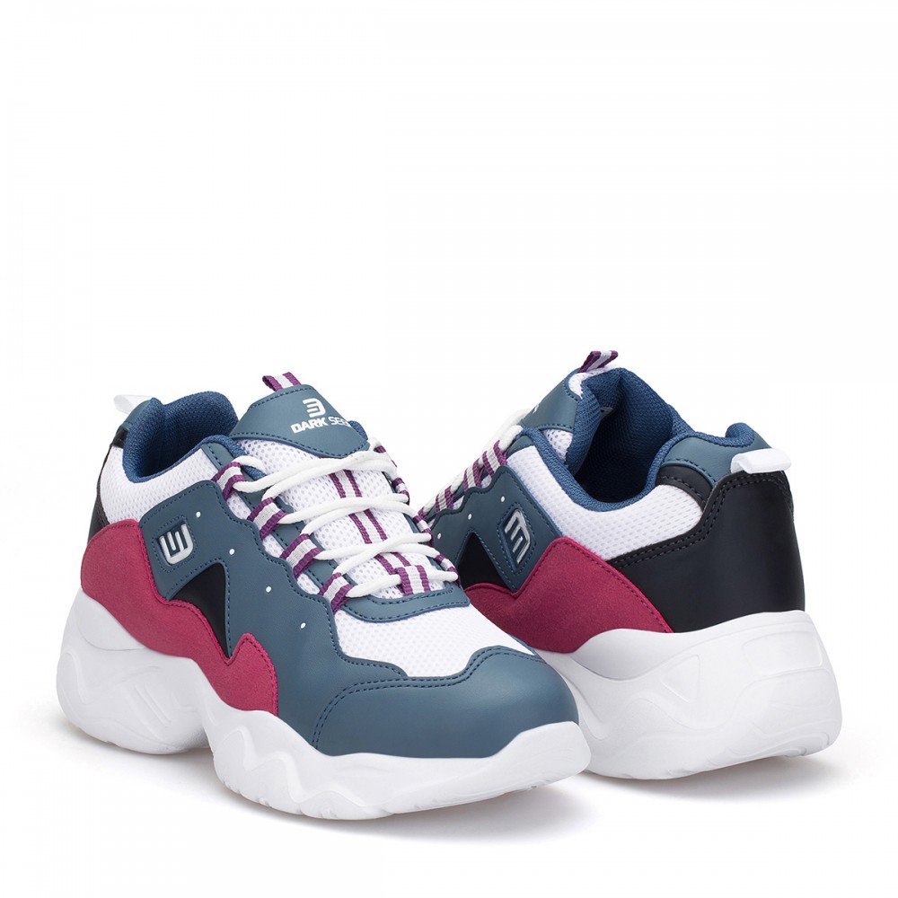 Women's Sneakers - White Blue - DS3.5100