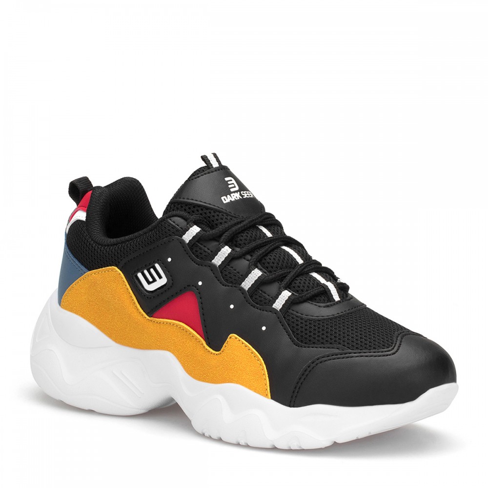 Women's Sneakers - Black Yellow - DS3.5100