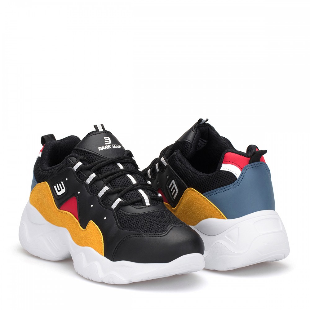 Women's Sneakers - Black Yellow - DS3.5100