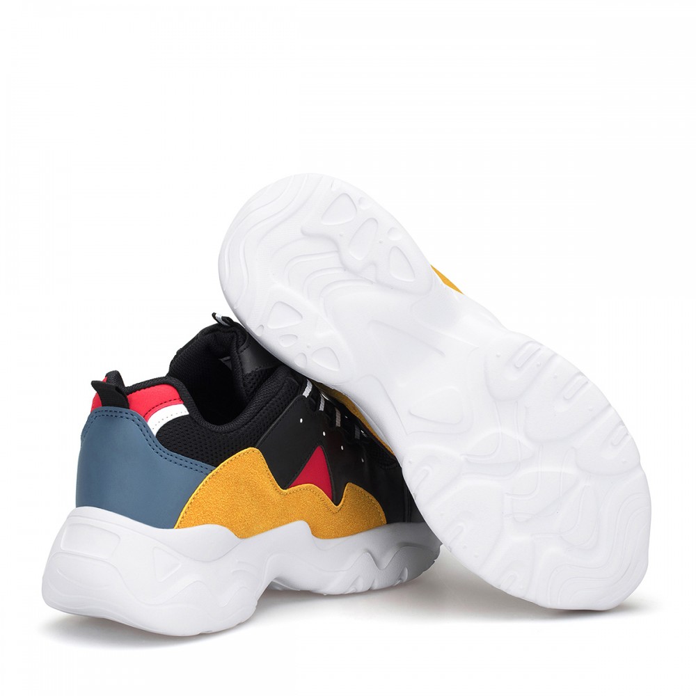 Women's Sneakers - Black Yellow - DS3.5100