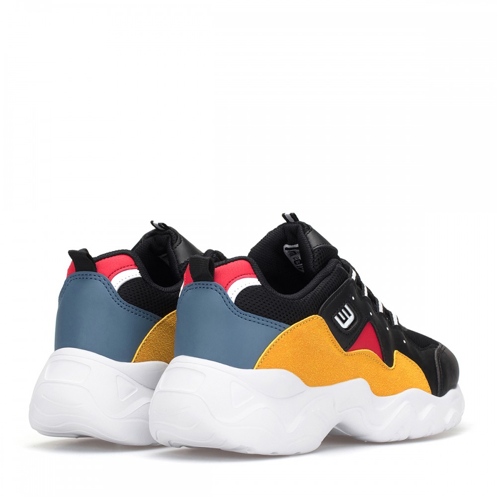 Women's Sneakers - Black Yellow - DS3.5100