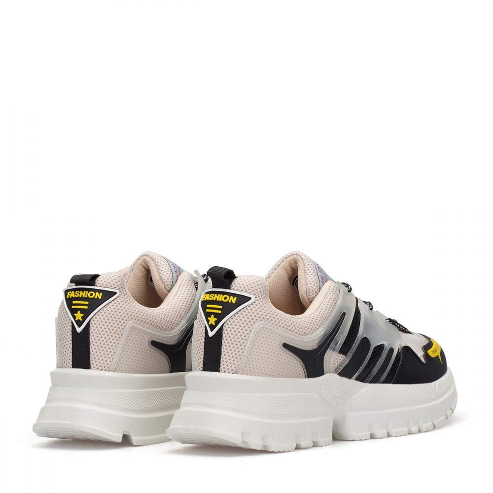 Women’s Sneakers - Beige Black - DS3.5154