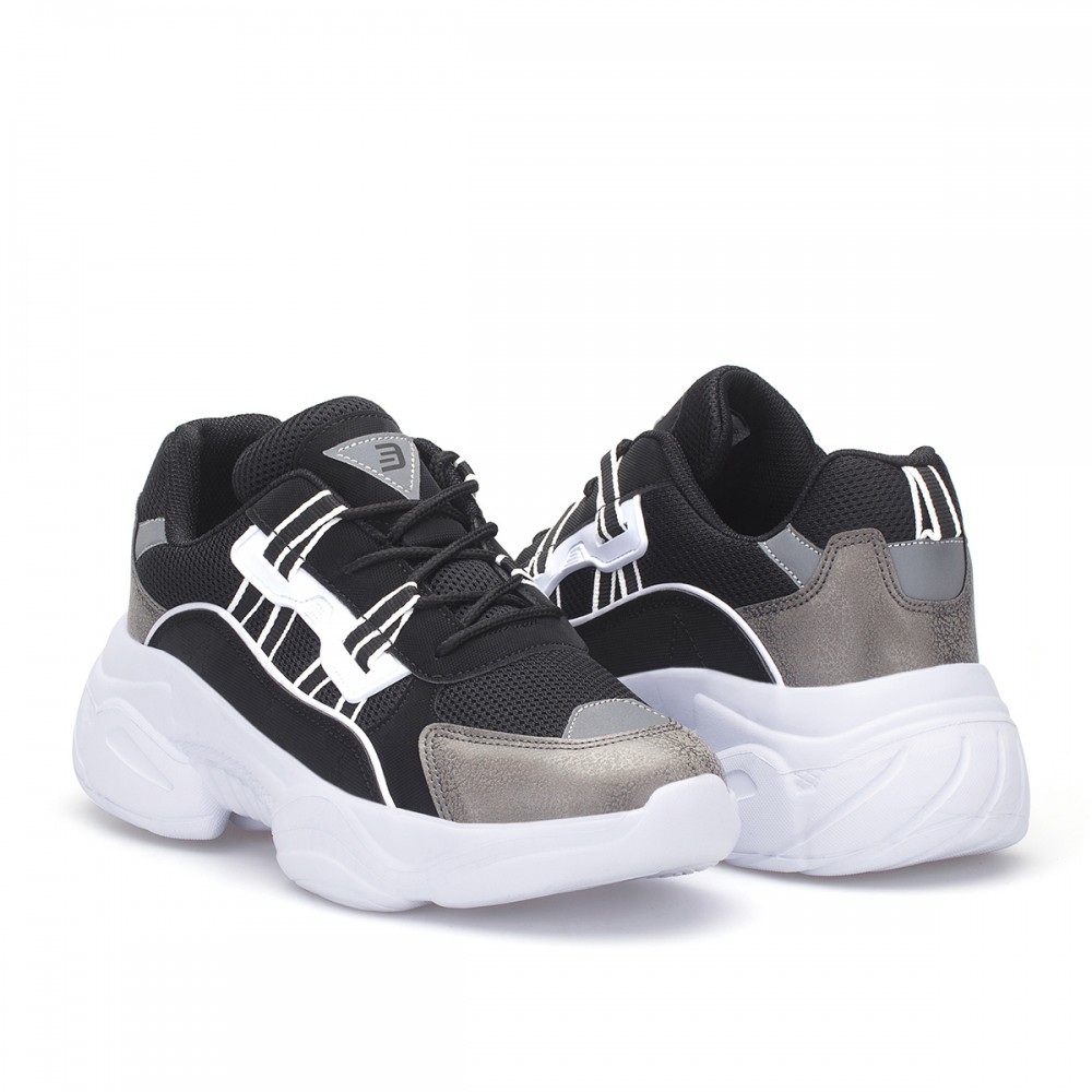 Women’s Sneakers - Black White - DS3.5156