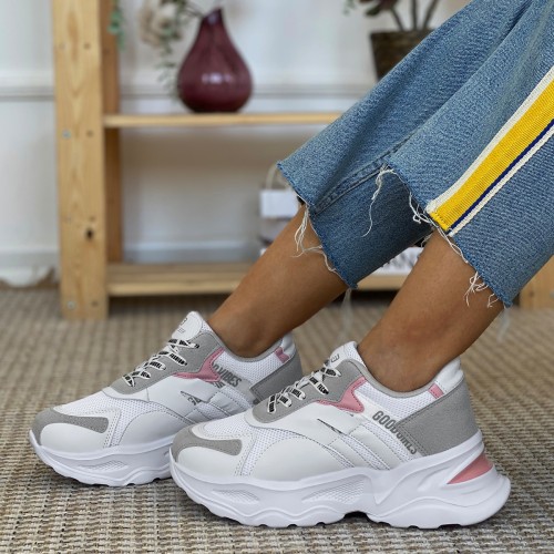 Women's Sneakers - White Gray - DS3.5181