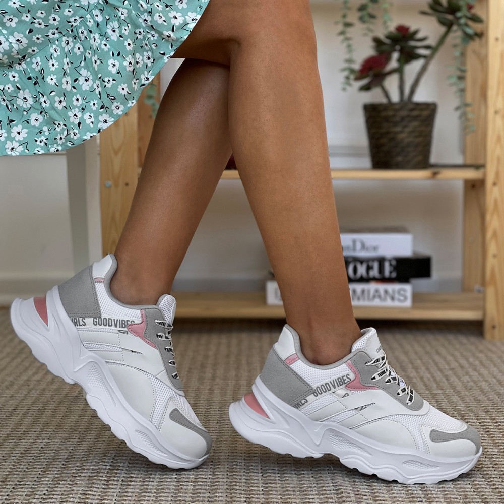 Women's Sneakers - White Gray - DS3.5181