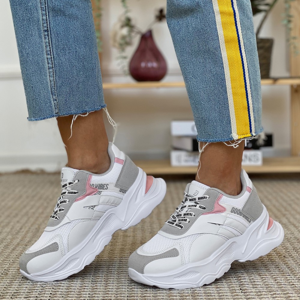 Women's Sneakers - White Gray - DS3.5181
