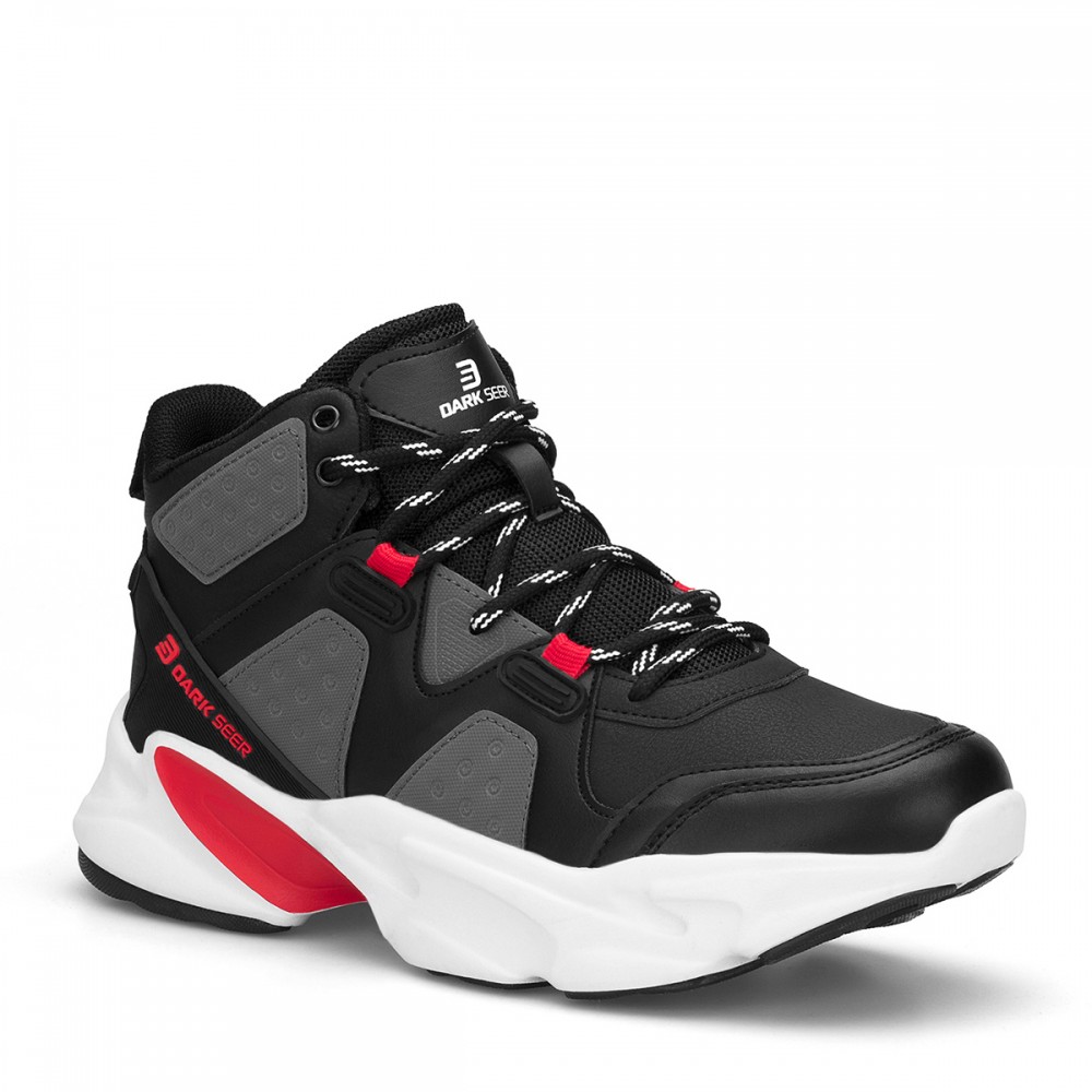 Mens High Top Sneakers - Black White - DS3.839