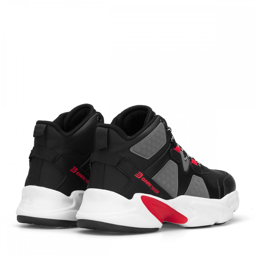 Mens High Top Sneakers - Black White - DS3.839