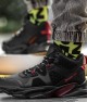 Mens High Top Sneakers - Black Claret Red - DS3.839
