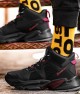 Mens High Top Sneakers - Black Claret Red - DS3.839