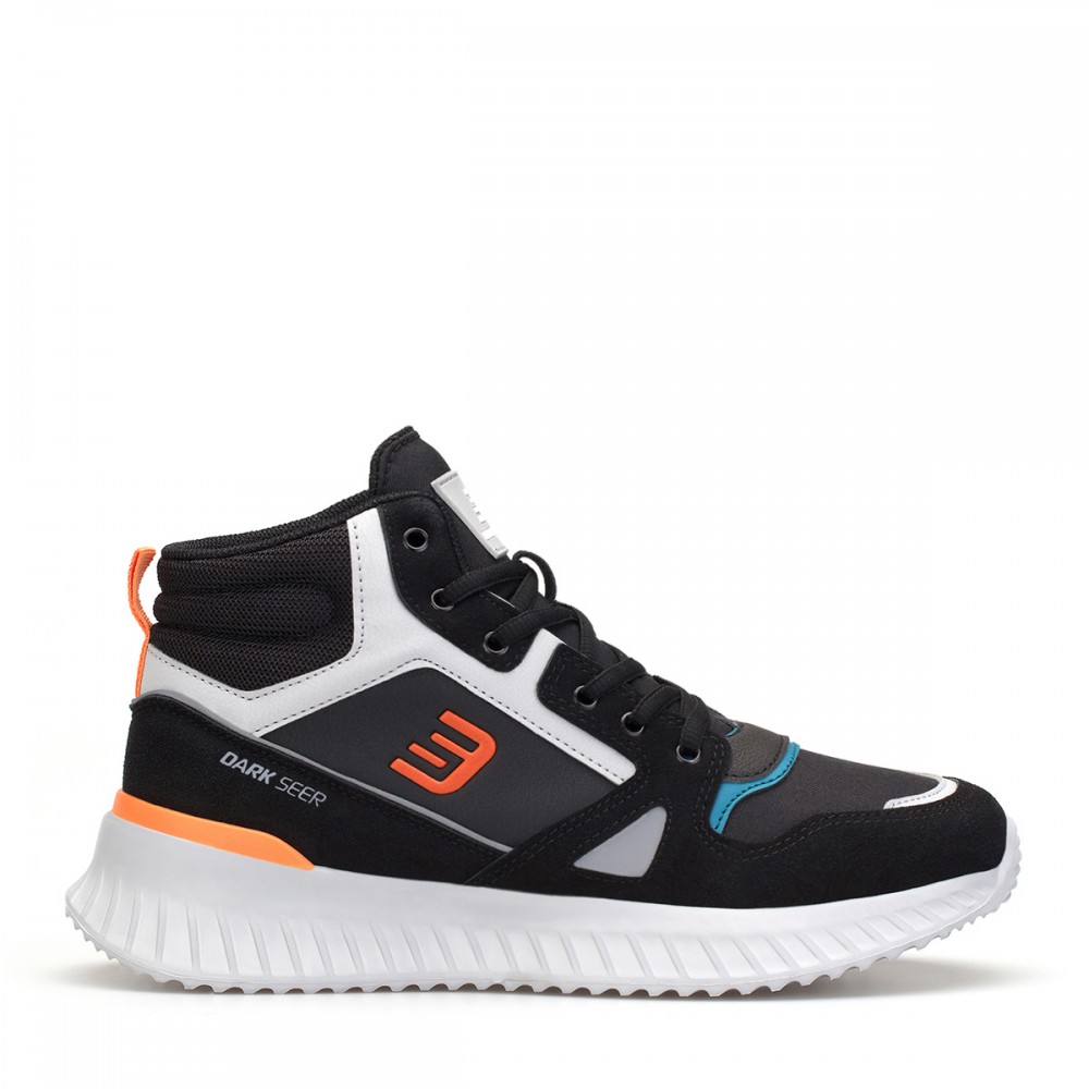 Men’s Sneakers -  Black Gray Orange  - DS3.950
