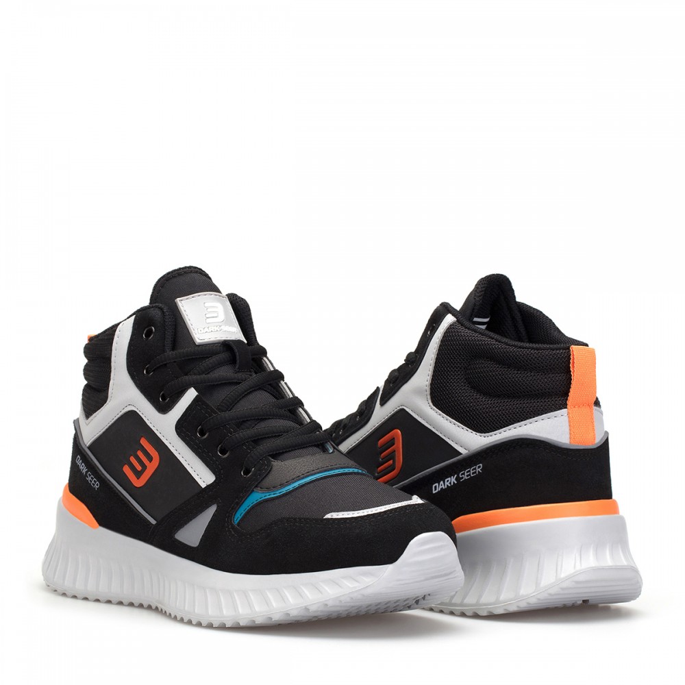 Men’s Sneakers -  Black Gray Orange  - DS3.950