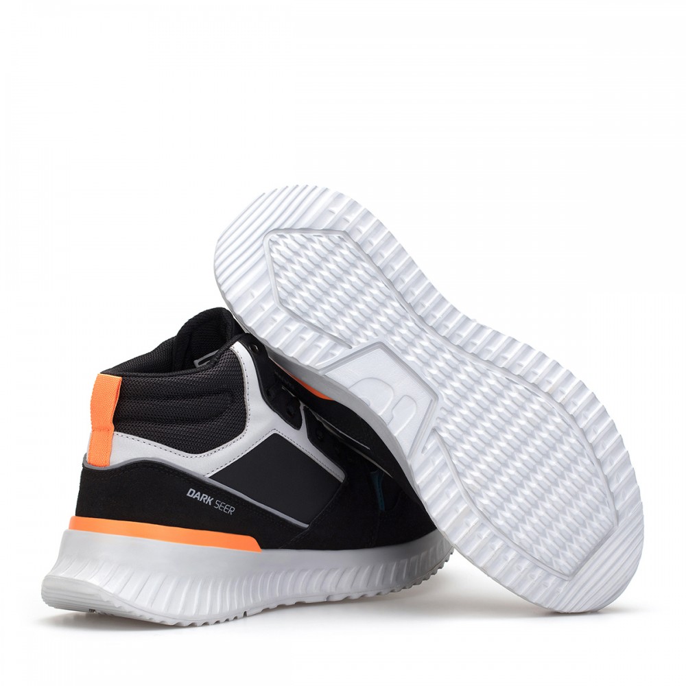 Men’s Sneakers -  Black Gray Orange  - DS3.950