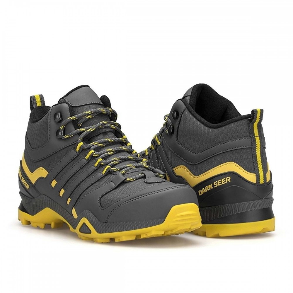 Unisex Hiking Boots - Grey Yellow - DS4.Montana