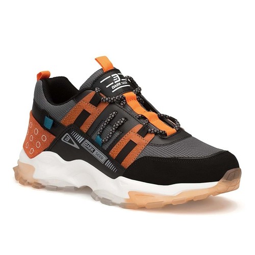 Mens Sneakers - Black Orange - DS Albers