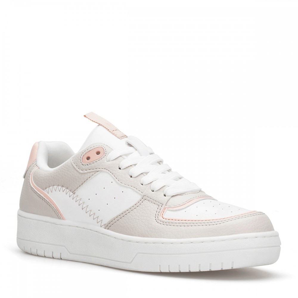 Womens Sneakers - White Pink - DS Alley
