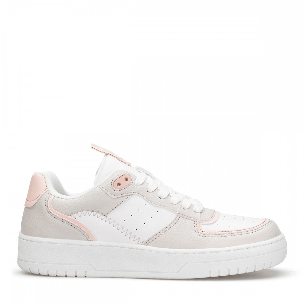 Womens Sneakers - White Pink - DS Alley