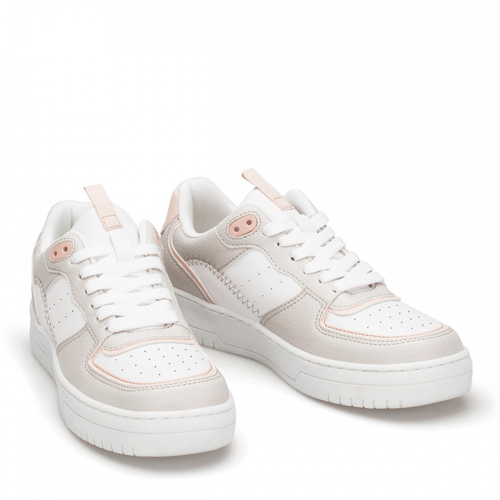 Womens Sneakers - White Pink - DS Alley