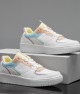 Womens Sneakers - White Yellow Blue - DS Alley