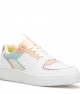 Womens Sneakers - White Yellow Blue - DS Alley