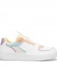 Womens Sneakers - White Yellow Blue - DS Alley