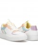 Womens Sneakers - White Yellow Blue - DS Alley