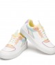 Womens Sneakers - White Yellow Blue - DS Alley