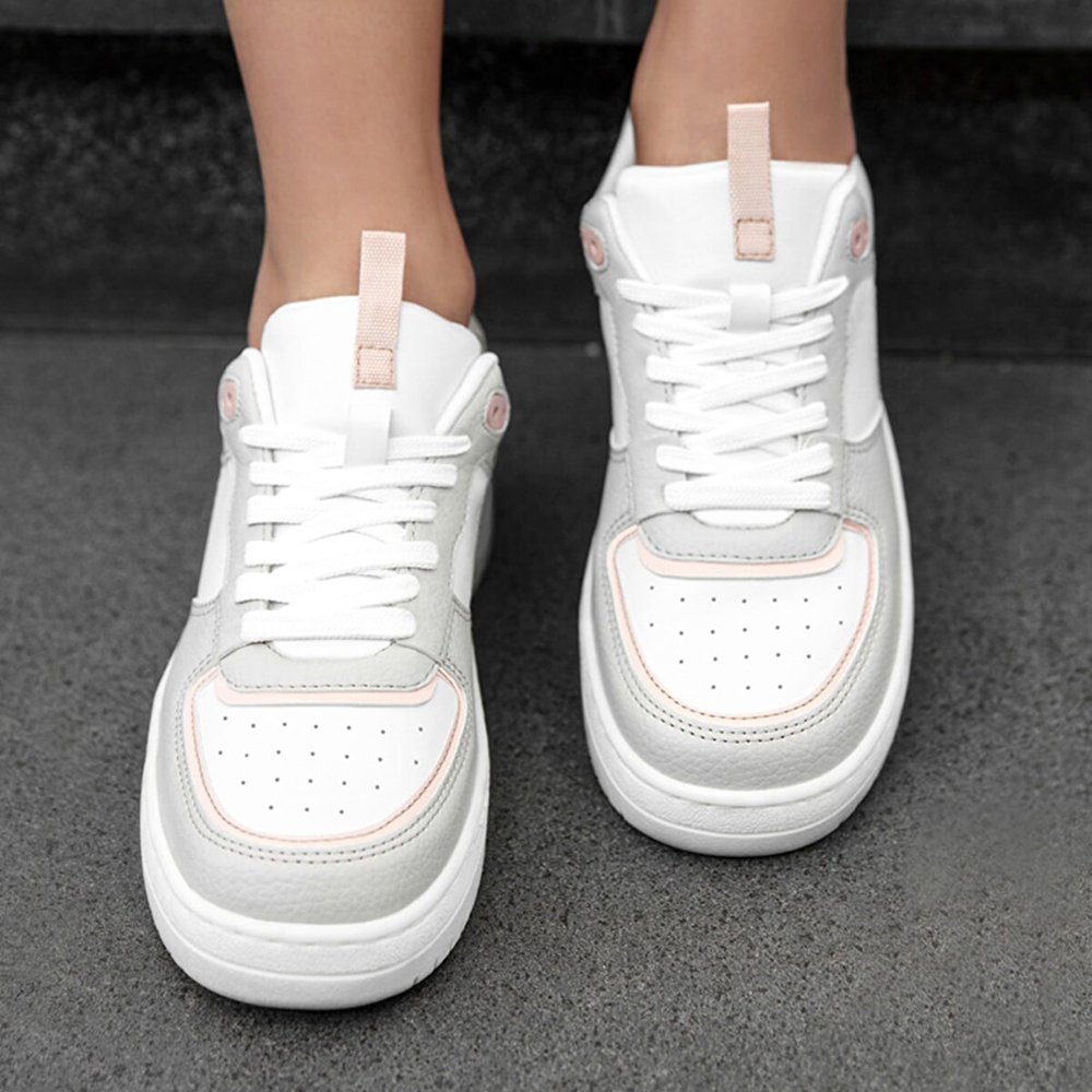 Womens Sneakers - White Pink - DS Alley