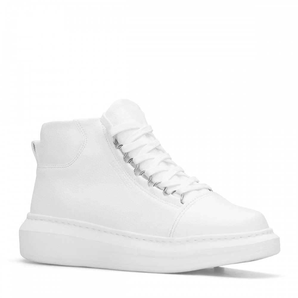 Men's High Top Sneakers - White - DS Belano