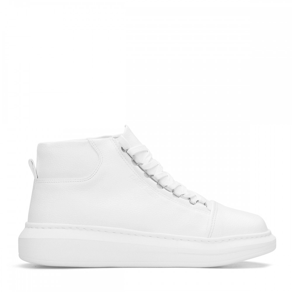 Men's High Top Sneakers - White - DS Belano