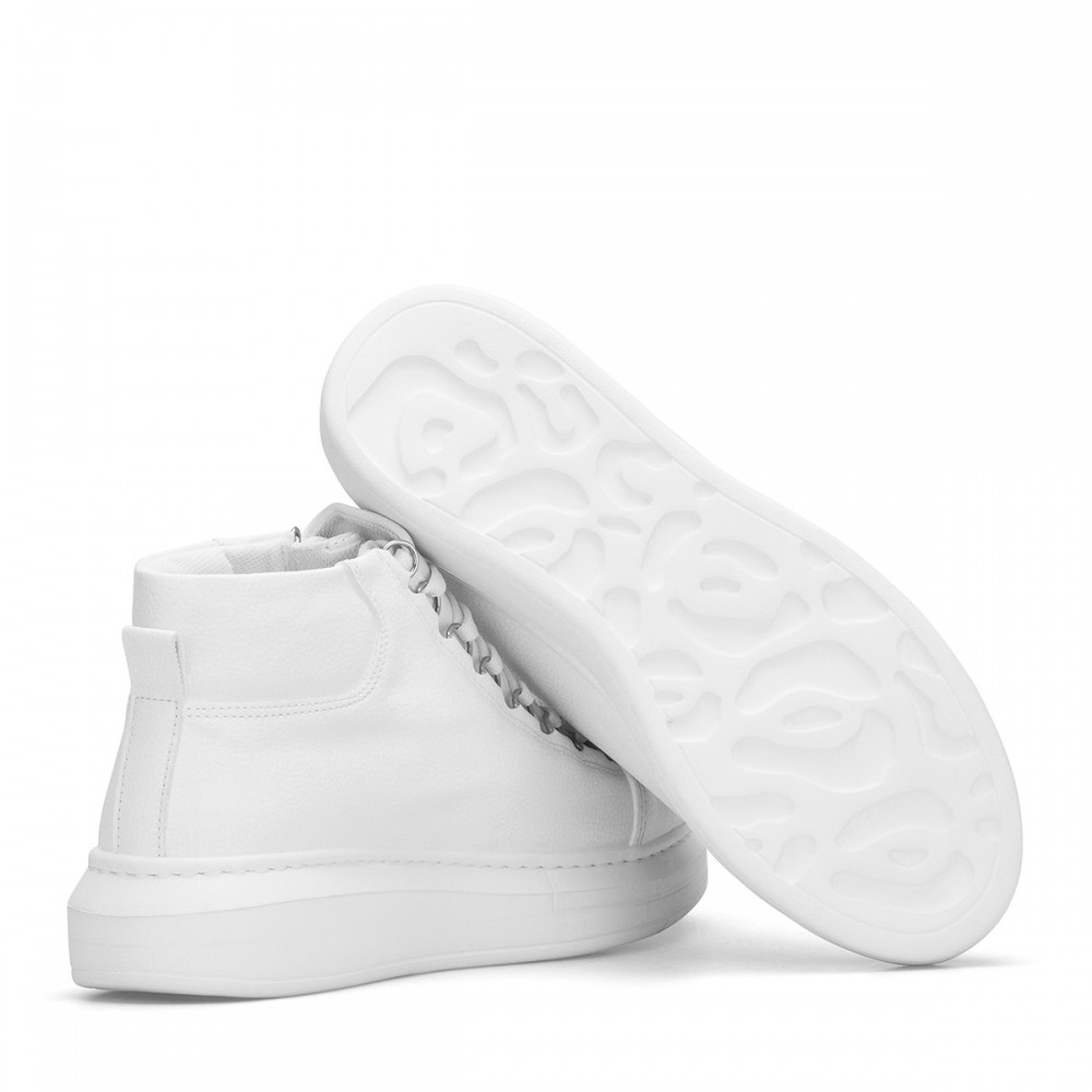 Men's High Top Sneakers - White - DS Belano
