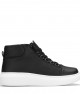 Men's High Top Sneakers - Black White - DS Belano