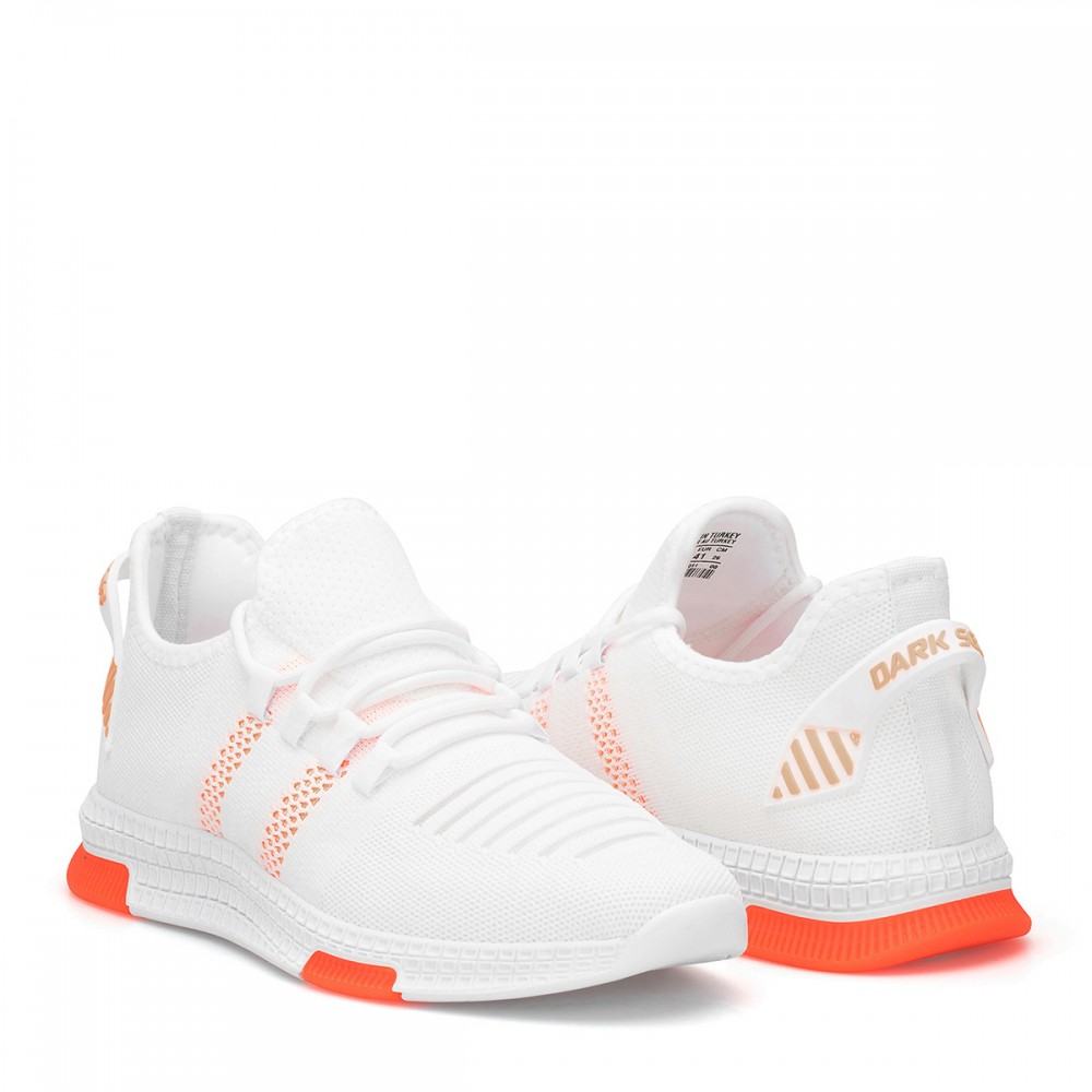 Unisex Sneakers - White Orange - DS.FBS2013