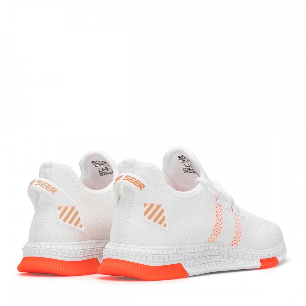 Unisex Sneakers - White Orange - DS.FBS2013