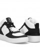 Womens High Top Sneakers - White Black - DS Maya