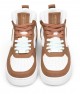 Womens High Top Sneakers - White Tan - DS Maya