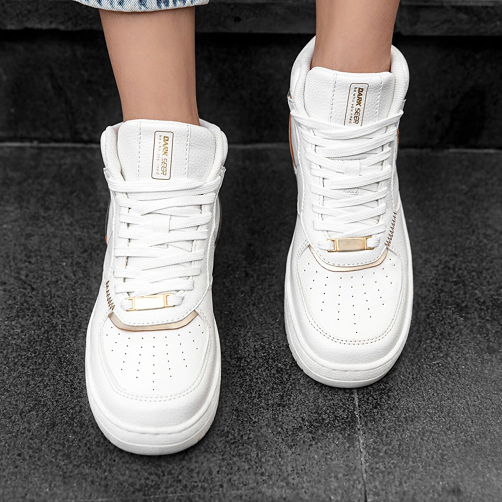 Womens High Top Sneakers - White - DS Maya
